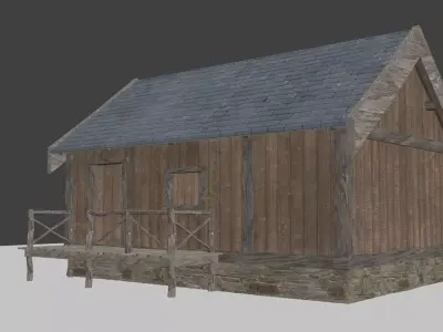 Small Wood House 3D model