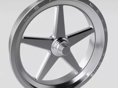 Drag Wheel COMBO Front Weld Aluma Star 17inch spindle 3D print model