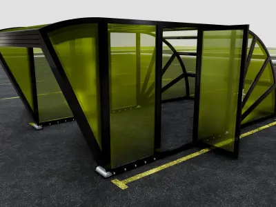 Opening And Closes Carport 3D model