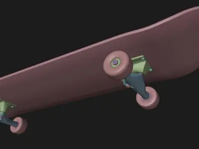Realistic Skateboard for Advertisement and Movie 3D model