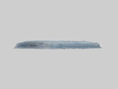 Icecovered Car Roof model Low-poly 3D model