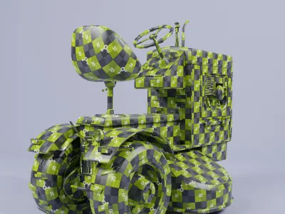 E1139 Tractor -Low-poly 3D models Low-poly 3D model