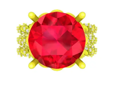 A7717 Diamond Women Twist Ring 3D Model 3D print model