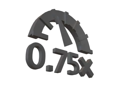 Speed 0 point 75 Symbol v1 001 Low-poly 3D model