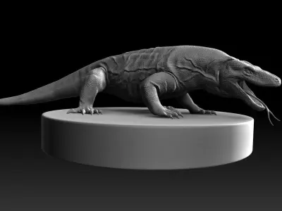 The Komodo dragon 3D model