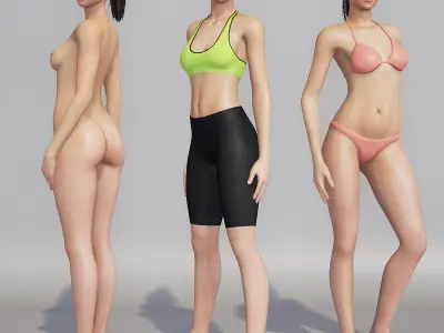 Adriana Unreal 4 Character Low-poly 3D model