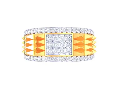 Mens gemstone diamond men Ring with details images 35 3D print model