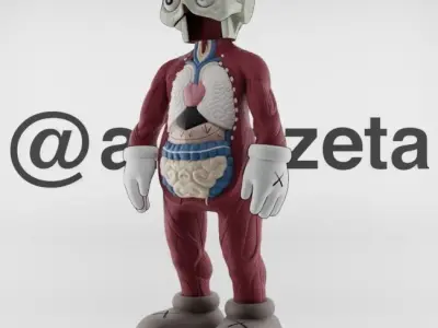 Kaws Entired Flayed Open for Print 3D print model