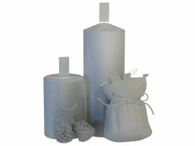 Christmas Candles 3D model