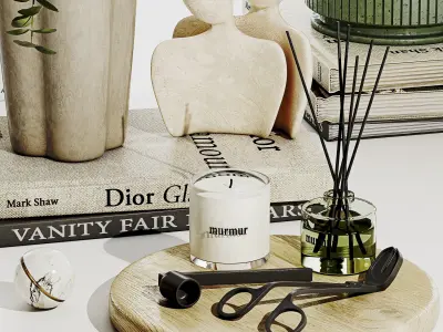 Decorative Set 016 Low-poly 3D model