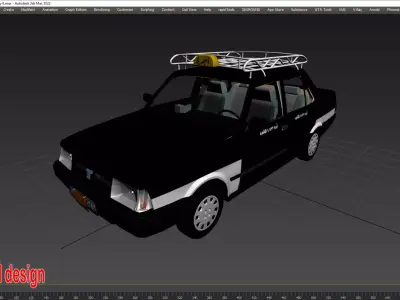 Tofas Sahin Taxi Cairo 1990 3D model