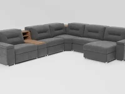 3D Palliser Apex Sectional Modules Low-poly 3D model