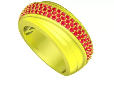 Luxury Pave Diamond Band Ring for Men  4808 3D print model