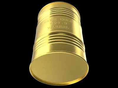 Fine gold barrel 999 3D model
