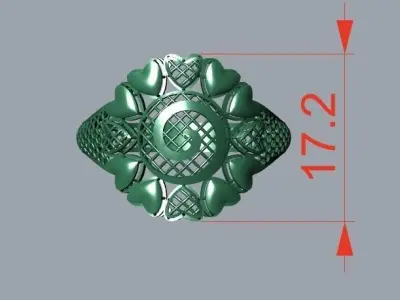 rings 3D print model 14