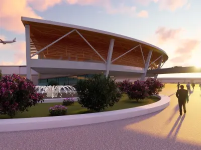 Proposed Hollongi Airport Terminal Design 3d Model Download 3D model