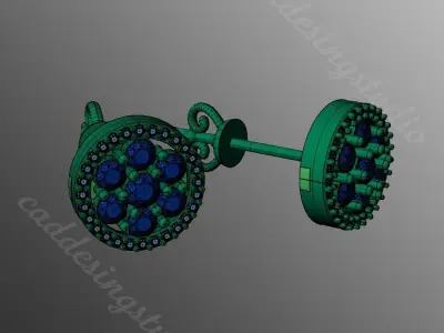 Earrings bi 7 3D print model