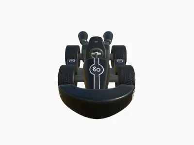 Cartoon Kart C08 Black - Vehicle Racing Design Low-poly 3D model