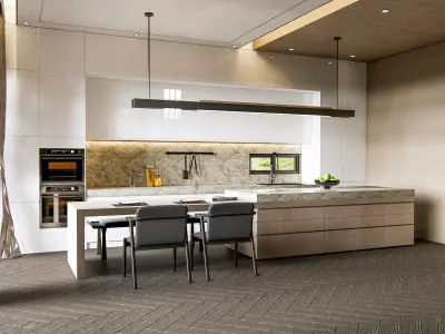 Kitchen Modern interior 0046 3D model