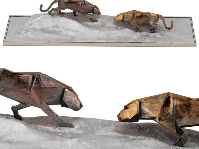  decorative tiger sculpture 3D model