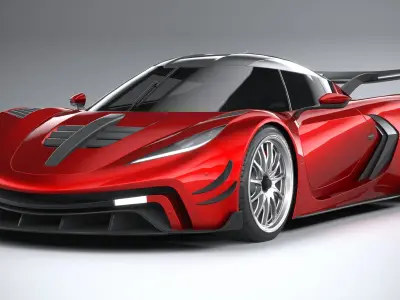 Generic Hypercar 2022 LowPoly 3D model