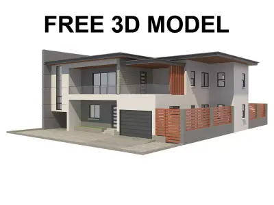 Modern House 5 Free 3D model