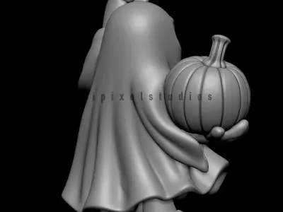 Spooky Ghost 3D Halloween STL 3D print model