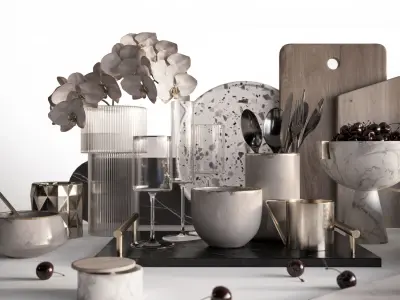 Table Decor Kitchen 3D model