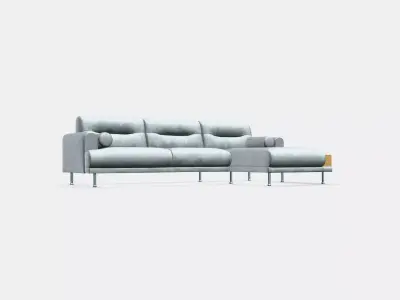 LANGARYD 3-seat sofa w chaise longue right 1 Low-poly 3D model