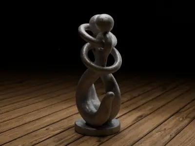 Hooks In Love Low-poly 3D model