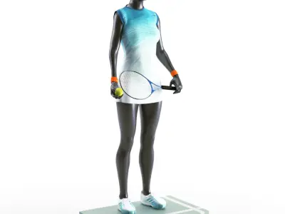 Tennis Woman Mannequin 3D model