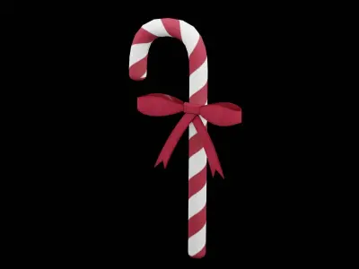 Christmas Candy Cane Low-poly 3D model buy