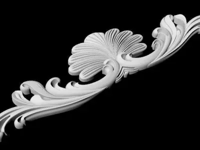 Central decor ornament for furniture 3D model 798