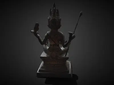 Brahma statue Low-poly 3D model