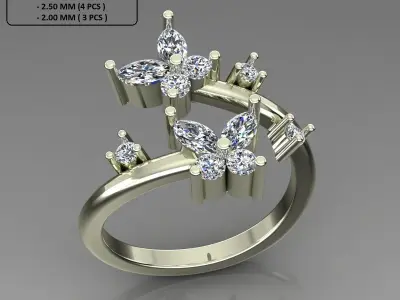 Diamond Ring 3D print model 44