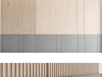 Decorative wall panel set 4 3D model