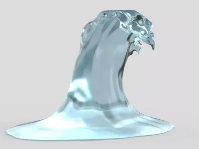 Waves ice sculpture 3D print model