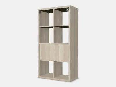 KALLAX Shelving unit with doors 5 3D model