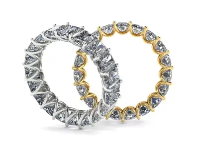 Diamond Eternity Ring 3d model 3D print model  3D print model