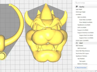 Bowserhead Doorknocker 3D print model