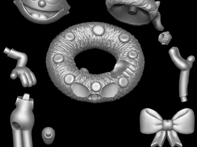 Felix the Cat Christmas 3D print model