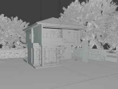 Modern House 3D Model type C1 3D model