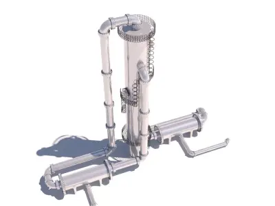 Refinery Distillation Column 05 3D model