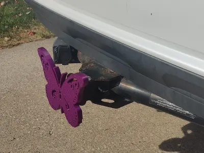 Butterfly Trailer Hitch Cover  3D print model