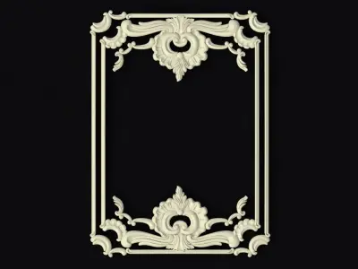 Central decor ornament for furniture 3D model 865