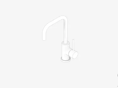 Sink Mixer - Luxury - Sleek - Squareline Low-poly 3D model