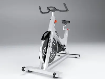 Star track spinning bike Low-poly 3D model