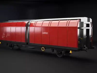 Hbblins Cargo Railcar Low-poly 3D model