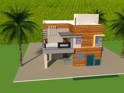 house design 6 bhk 3D model