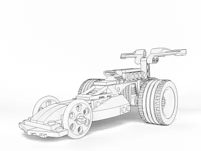 Lego Racers Action Wheelie 3D model